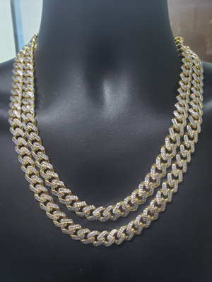 11MM 10k Yellow Gold Diamond Cut Monaco Chain MCOD13 11MM 10k Yellow Gold Diamond Cut Monaco Chain MCOD13