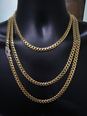 10k 8mm Monaco Yellow Gold chain 10k 8mm Monaco Yellow Gold chain