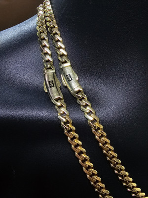 8mm 10k Yellow Gold Monaco Chain-2 8mm 10k Yellow Gold Monaco Chain-2