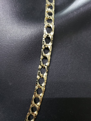 8mm 10k Yellow Diamond Cut Old School Gold Chain Reversible-2 8mm 10k Yellow Diamond Cut Old School Gold Chain Reversible-2