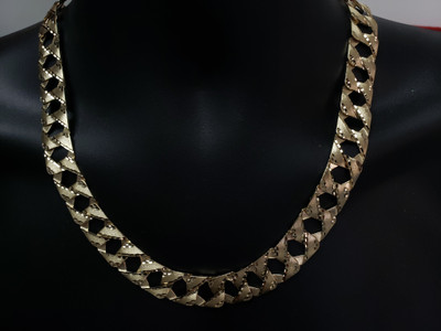 15MM 10k Yellow Handmade Old School Gold Chain MGC-050-1 15MM 10k Yellow Handmade Old School Gold Chain MGC-050-1