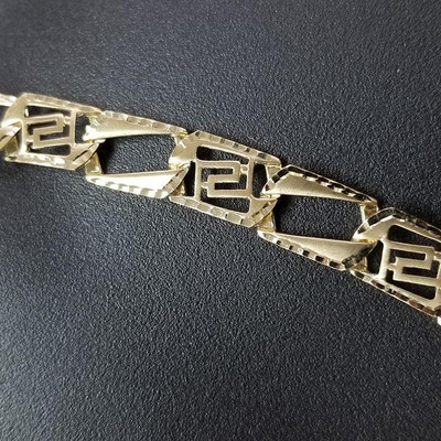 10.6MM 10k Yellow Diamond Cut Medusa Gold Chain MGC-053 - 20-6 10.6MM 10k Yellow Diamond Cut Medusa Gold Chain MGC-053 - 20-6
