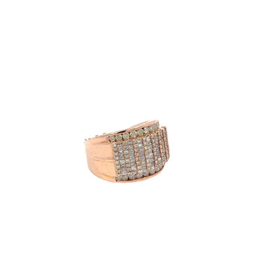 Round and Baguette Rose Gold Diamond Ring 10K 2.08 CT - GCMR003-1 Round and Baguette Rose Gold Diamond Ring 10K 2.08 CT - GCMR003-1