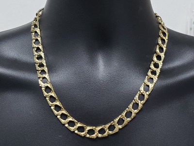 10.5MM 10k Yellow Diamond Cut Old School Gold Chain GC-MAB-009 - 20-1 10.5MM 10k Yellow Diamond Cut Old School Gold Chain GC-MAB-009 - 20-1