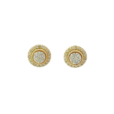 10k Gold 0.50CT Diamond Circle Earrings - GCLA Earrings Diamond Circle 071