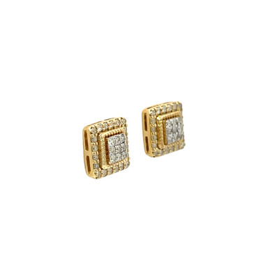 10k Gold 0.50CT Diamond Square Earrings - GCLA Earrings Diamond Square 018 10k Gold 0.50CT Diamond Square Earrings - GCLA Earrings Diamond Square 018