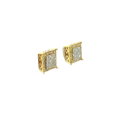 10k Gold 0.40CT Diamond Square Earrings - GCLA Earrings Diamond Square 009 10k Gold 0.40CT Diamond Square Earrings - GCLA Earrings Diamond Square 009