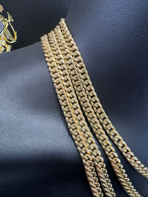 7MM 10K Solid Miami Cuban Link Chain - MIAS-007-1 7MM 10K Solid Miami Cuban Link Chain - MIAS-007-1