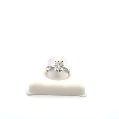 3.29ct Elongated Radiant 14K Diamond Ring-1 3.29ct Elongated Radiant 14K Diamond Ring-1