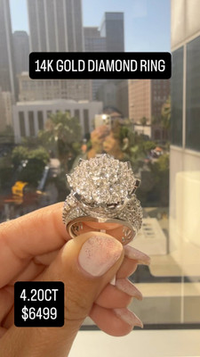 14K GOLD CROWN DIAMOND RING 14K GOLD CROWN DIAMOND RING