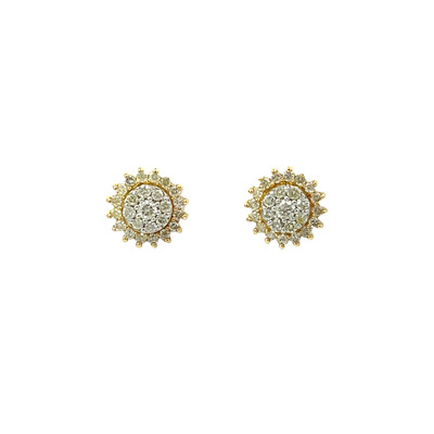 10k Gold 0.50CT Diamond Flower Earrings - GCLA Earrings Diamond Flower 016 10k Gold 0.50CT Diamond Flower Earrings - GCLA Earrings Diamond Flower 016