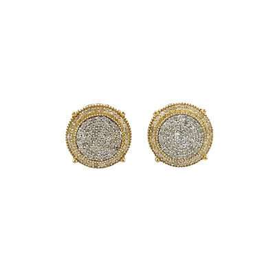 10k Gold 0.50CT Diamond Heart Earrings - GCLA Earrings Diamond Circle 037 10k Gold 0.50CT Diamond Heart Earrings - GCLA Earrings Diamond Circle 037