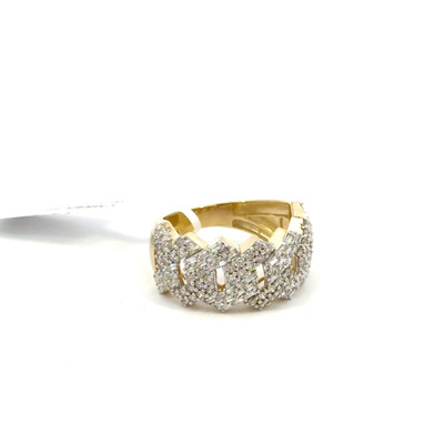 10K GOLD DIAMOND CUBAN RING 1.60CT - CMRR991-4 10K GOLD DIAMOND CUBAN RING 1.60CT - CMRR991-4