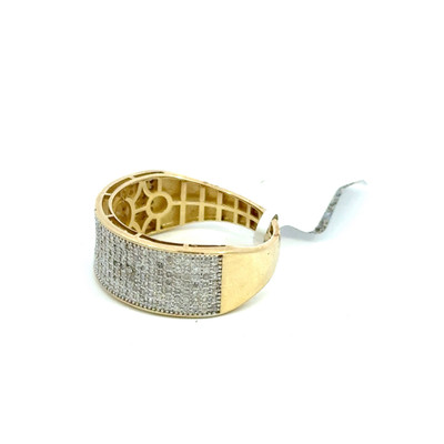 10K GOLD DIAMOND BAND MEN'S RING 0.75CT - MGR2064-2 10K GOLD DIAMOND BAND MEN'S RING 0.75CT - MGR2064-2