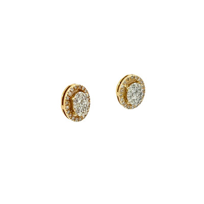 14k Gold 0.33CT Diamond Oval Earrings - GCLA Earrings Diamond Oval 003 14k Gold 0.33CT Diamond Oval Earrings - GCLA Earrings Diamond Oval 003