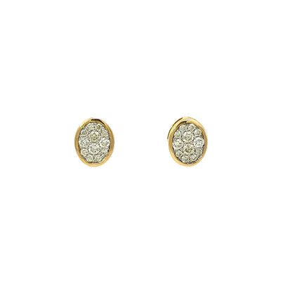 14k Gold 0.33CT Diamond Circle Earrings - GCLA Earrings Diamond Oval 002 14k Gold 0.33CT Diamond Circle Earrings - GCLA Earrings Diamond Oval 002