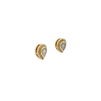 14k Gold 0.50CT Diamond Pear Shape Earrings - GCLA Earrings Diamond Tear Drop 003