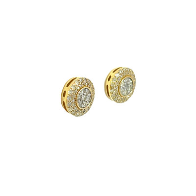 10k Gold 0.40CT Diamond Circle Earrings - GCLA Earrings Diamond Circle 062