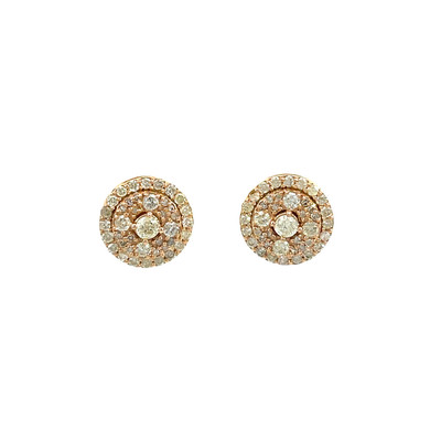 10k Rose Gold 0.75CT Diamond Circle Earrings - GCLA Earrings Diamond Circle 045