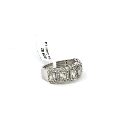 Men's Square Diamond Ring 1.58ct 14K White Gold - CMRBR982-W-3 Men's Square Diamond Ring 1.58ct 14K White Gold - CMRBR982-W-3