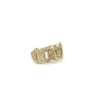Men's Cuban Link Diamond Ring 2.00ct 10K Gold - GCMR999007-1 Men's Cuban Link Diamond Ring 2.00ct 10K Gold - GCMR999007-1