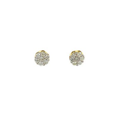 10k Gold 0.50CT Diamond Flower Earrings - GCLA Earrings Diamond Flower 011 10k Gold 0.50CT Diamond Flower Earrings - GCLA Earrings Diamond Flower 011