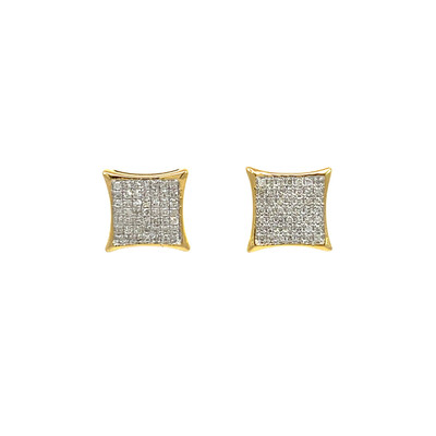 10k Gold 0.50CT Diamond Square Earrings - GCLA Earrings Diamond Star Square 003 10k Gold 0.50CT Diamond Square Earrings - GCLA Earrings Diamond Star Square 003