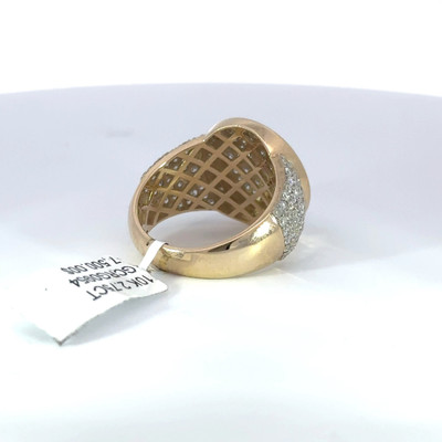 Men's Circle Diamond Ring Yellow Gold w/ Round Diamonds - GCLA Mens Rings 0038-6 Men's Circle Diamond Ring Yellow Gold w/ Round Diamonds - GCLA Mens Rings 0038-6