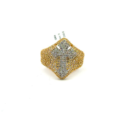 10K GOLD DIAMOND CROSS RING 2.40CT - R2283-1 10K GOLD DIAMOND CROSS RING 2.40CT - R2283-1