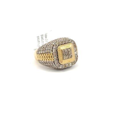 10K DIAMOND SQUARE GOLD RING 3.79CT - MGR2010 10K DIAMOND SQUARE GOLD RING 3.79CT - MGR2010