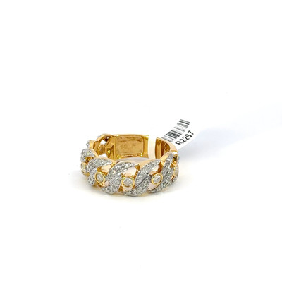 Men's Cuban Link Diamond Ring 1.21ct 10K Gold - R2267-1 Men's Cuban Link Diamond Ring 1.21ct 10K Gold - R2267-1