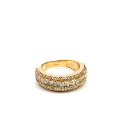 10K GOLD DIAMOND BAND BAGUETTE MEN'S RING 1.8CT - MGR2070-1 10K GOLD DIAMOND BAND BAGUETTE MEN'S RING 1.8CT - MGR2070-1