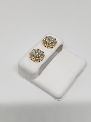 10K 0.75CT Diamond Stud Screw Back Earring DE-040 10K 0.75CT Diamond Stud Screw Back Earring DE-040