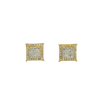10k Gold 0.50CT Diamond Square Earrings - GCLA Earrings Diamond Square 015 10k Gold 0.50CT Diamond Square Earrings - GCLA Earrings Diamond Square 015