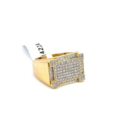 10K GOLD DIAMOND RECTANGULAR RING 1CT - RG1422A-4 10K GOLD DIAMOND RECTANGULAR RING 1CT - RG1422A-4