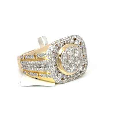 Men's Square Diamond Ring 2.80ct 14K Gold - CMRR0484-1 Men's Square Diamond Ring 2.80ct 14K Gold - CMRR0484-1
