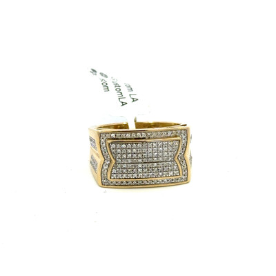 10K GOLD DIAMOND RECTANGULAR MEN'S RING 0.60CT - MGR2051-1 10K GOLD DIAMOND RECTANGULAR MEN'S RING 0.60CT - MGR2051-1