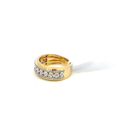 10K GOLD DIAMOND BAND MEN'S RING 0.50CT - 23SJ16675-2 10K GOLD DIAMOND BAND MEN'S RING 0.50CT - 23SJ16675-2
