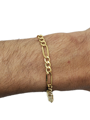Figaro Bracelet 5mm 10k Gold MMB-007-2 Figaro Bracelet 5mm 10k Gold MMB-007-2
