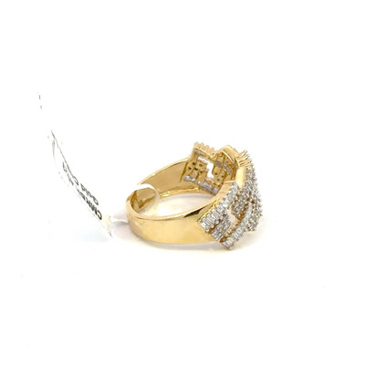 14K GOLD DIAMOND CUBAN RING JAGGED EDGE 1CT BAGUETTE - CMRBR4023-2 14K GOLD DIAMOND CUBAN RING JAGGED EDGE 1CT BAGUETTE - CMRBR4023-2