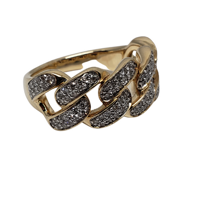 10k  0.75 ct Miami Cuban link Ring Si-Vs - laboss-004