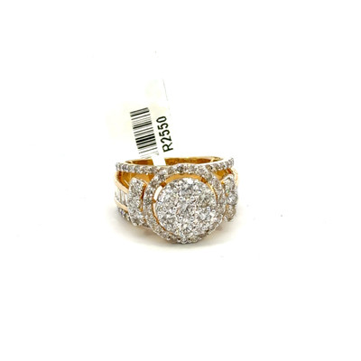 10K GOLD DIAMOND ROUND RING 3.50CT - R 2550-1 10K GOLD DIAMOND ROUND RING 3.50CT - R 2550-1