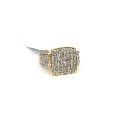 10K GOLD DIAMOND SQUARE MEN'S RING 1.6CT - 22SJ12387-4 10K GOLD DIAMOND SQUARE MEN'S RING 1.6CT - 22SJ12387-4