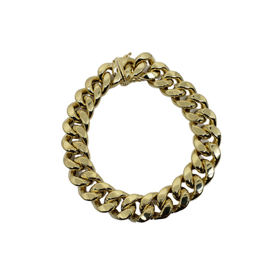 13mm Miami Cuban Link 10K Yellow Gold Bracelet for Men B-MC13-4 13mm Miami Cuban Link 10K Yellow Gold Bracelet for Men B-MC13-4