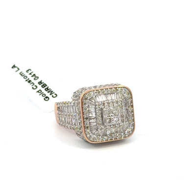 10K ROSE GOLD DIAMOND MEN'S RING 3.80CT - CMRBR0413.-1 10K ROSE GOLD DIAMOND MEN'S RING 3.80CT - CMRBR0413.-1