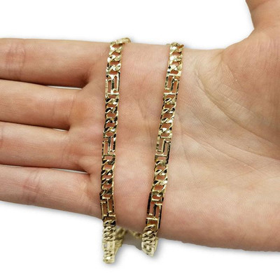 4MM 10k Yellow Medusa Gold Chain MGC-067-3 4MM 10k Yellow Medusa Gold Chain MGC-067-3