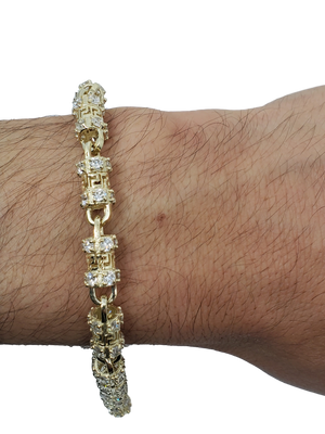 Bracelet 7.5mm 10k Gold MMB-014 Bracelet 7.5mm 10k Gold MMB-014