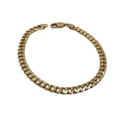 5.3mm Miami Cuban Link 14K Yellow Gold Bracelet for Men - gh-002 5.3mm Miami Cuban Link 14K Yellow Gold Bracelet for Men - gh-002