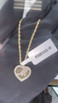 M Letter Heart Shape Diamond Pendent 0.30ct 10k Gold - PD00143-M