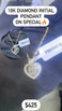 Q Letter Heart Shape Diamond Pendent 0.29ct 10k Gold - PD00143-Q